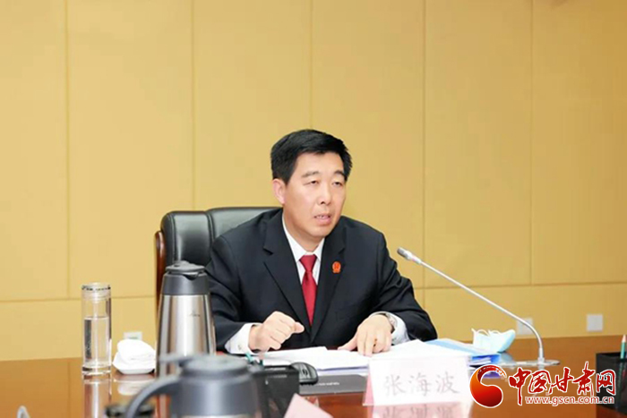 張海波強(qiáng)調(diào)：為疫情防控和經(jīng)濟(jì)社會(huì)發(fā)展“雙勝利”提供有力司法保障（圖）