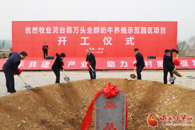 總投資7.2億元！優(yōu)然牧業(yè)靈臺縣萬頭全群奶牛養(yǎng)殖示范園區(qū)項目開工