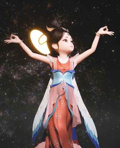 敦煌莫高窟官方虛擬形象“伽瑤”。