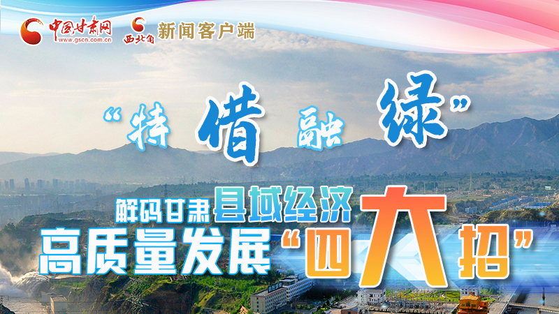 圖解|“特、借、融、綠”解碼甘肅縣域經(jīng)濟(jì)高質(zhì)量發(fā)展“四大招”