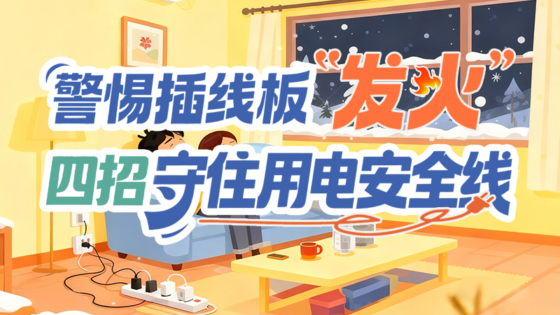 長圖|警惕插線板“發(fā)火”！四招守住用電安全線