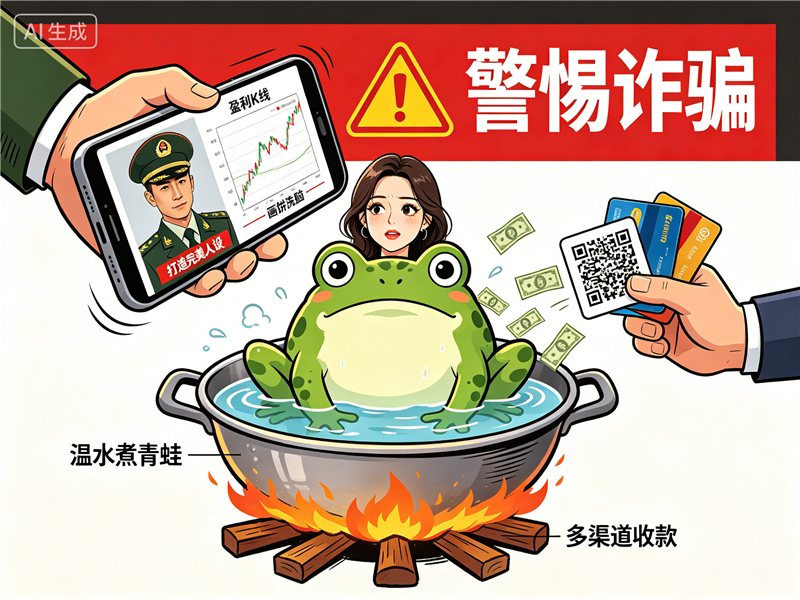 警惕偽裝軍人殺豬盤 一女子網(wǎng)戀被騙近80萬元